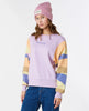 Sudadera Rip Curl Wavy Print  Sleeves Crew Lilac