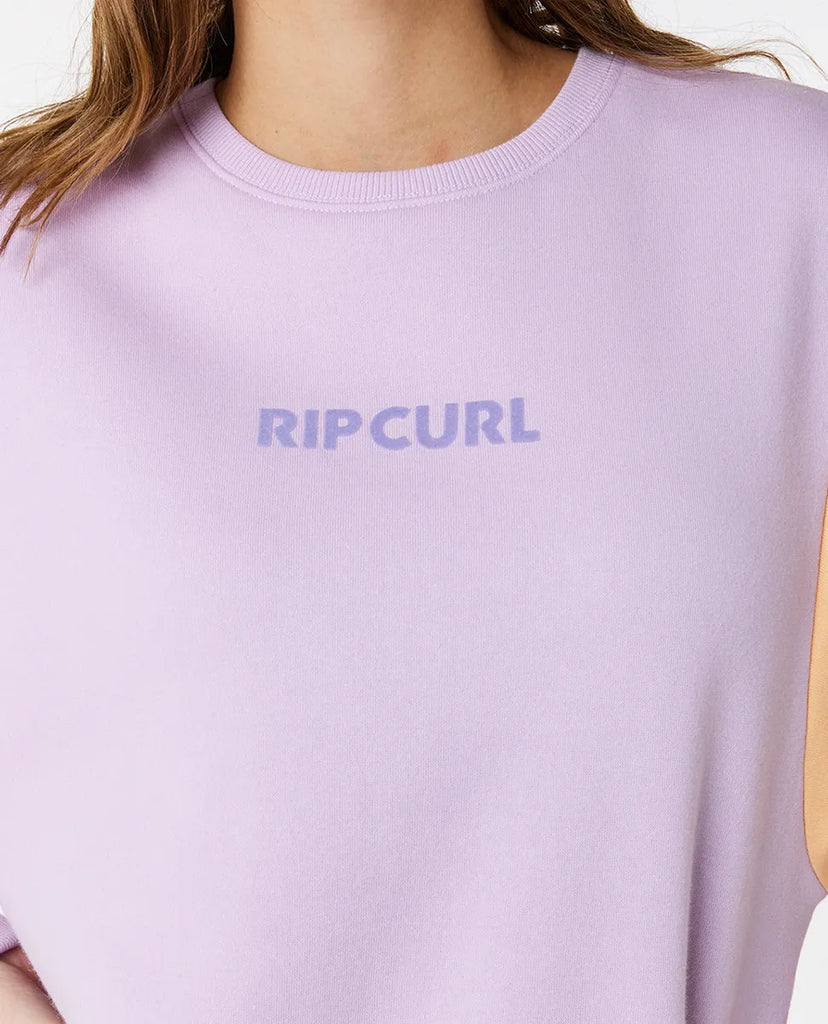 Sudadera Rip Curl Wavy Print  Sleeves Crew Lilac