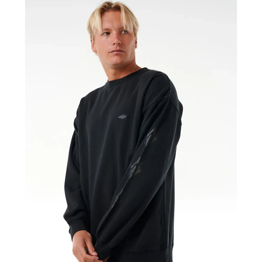 Sudadera Rip Curl Original Surfers Black Crew