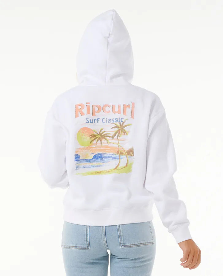 Sudadera Rip Curl High Tide Scenic Zip Fleece White