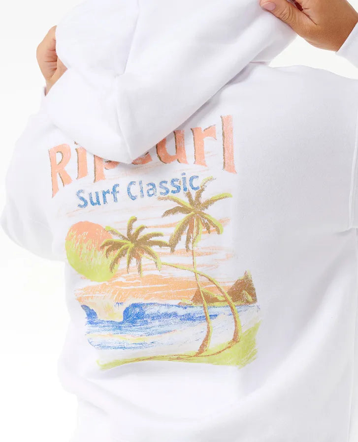 Sudadera Rip Curl High Tide Scenic Zip Fleece White