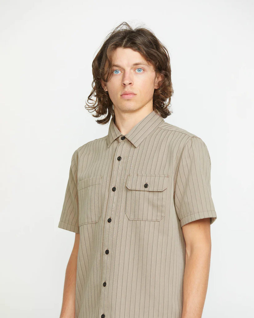 Camisa Volcom Trade Stone Light Khaki