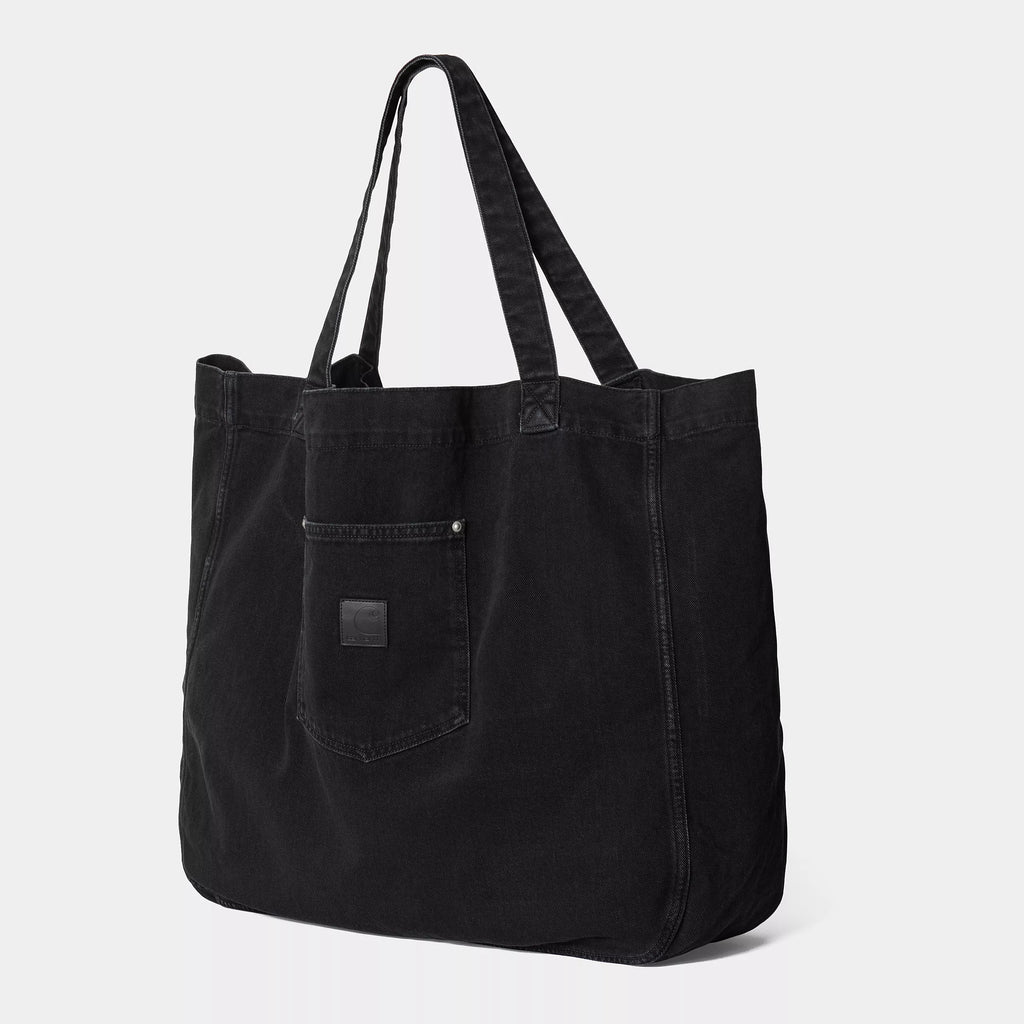 Bolso tote Carhartt Wip Rivet Tote Bag Black Stone Washed