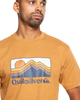 Camiseta Quiksilver Gradient Mountains Bone Brown