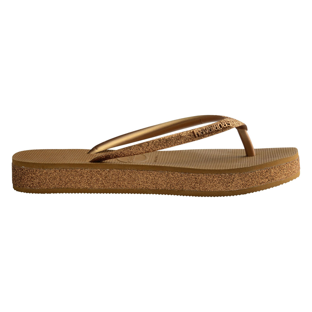 Chanclas Havaianas Slim Flatform Sparkle Bronze