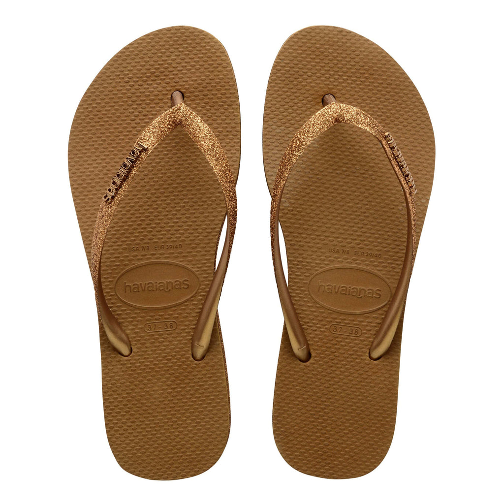 Chanclas Havaianas Slim Flatform Sparkle Bronze