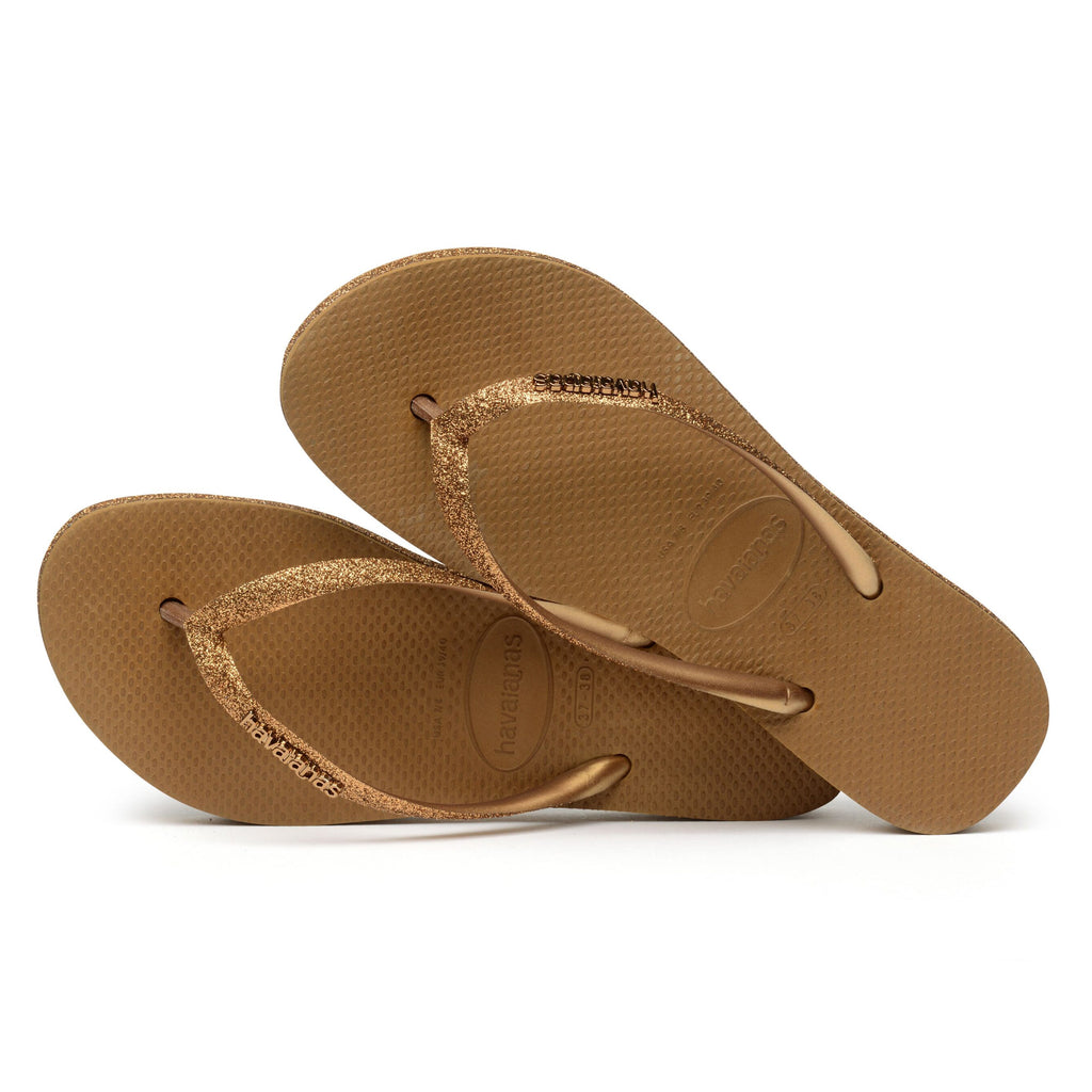 Chanclas Havaianas Slim Flatform Sparkle Bronze