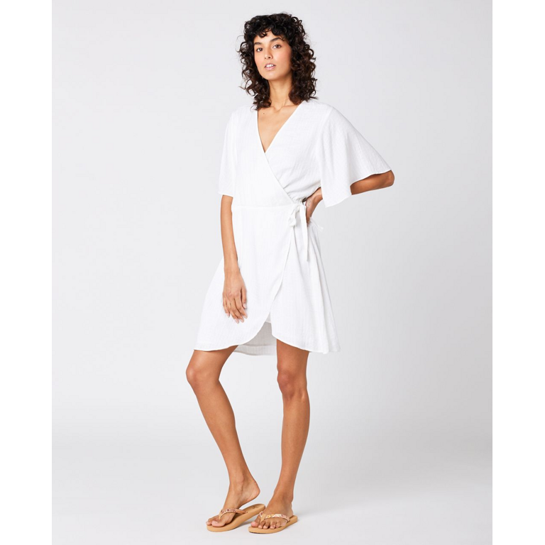 Vestido Rip Curl Ibiza Wrap Dress White