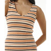 Vestido Rip Curl Block Party Knit Mini Dress Peach