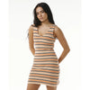 Vestido Rip Curl Block Party Knit Mini Dress Peach