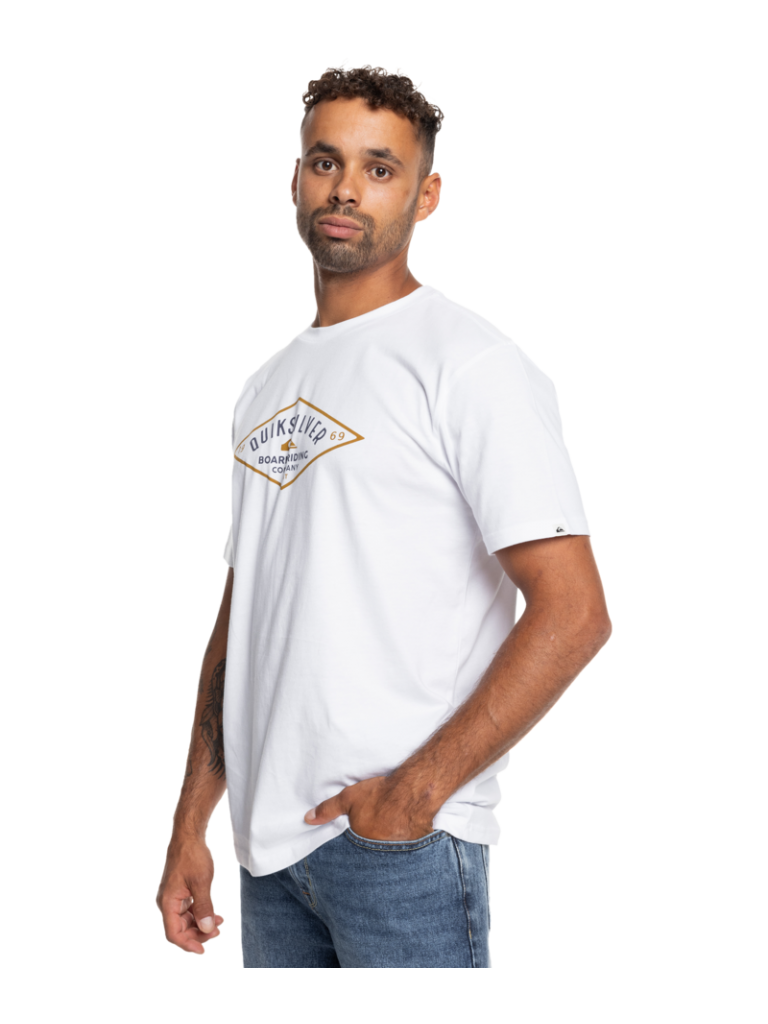 Camiseta Quiksilver Diamond Logo White