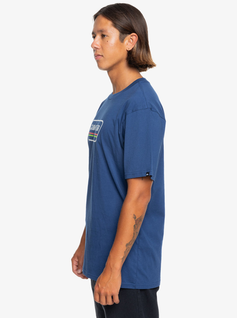 Camiseta Quiksilver Range Life Front Estate Blue