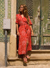 Vestido Roxy Island Scape Poppy Red Dancing Ditsy