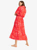 Vestido Roxy Island Scape Poppy Red Dancing Ditsy