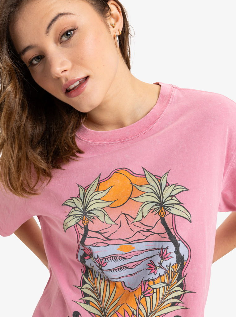 Camiseta Roxy Sunnyoversize Orchid Smoke