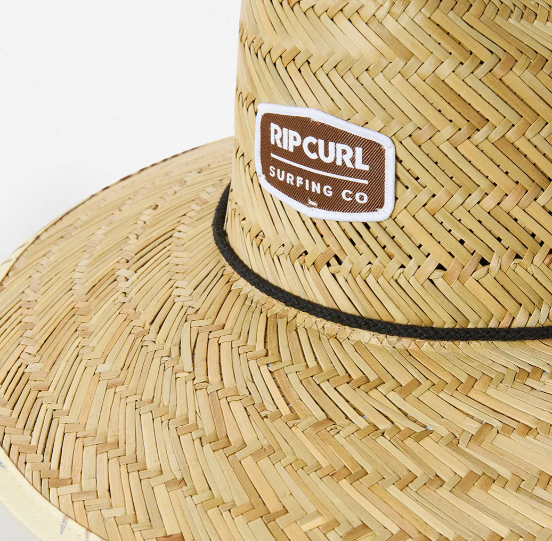 Sombrero Rip Curl Mixed Straw Sun Hat Vintage Yellow