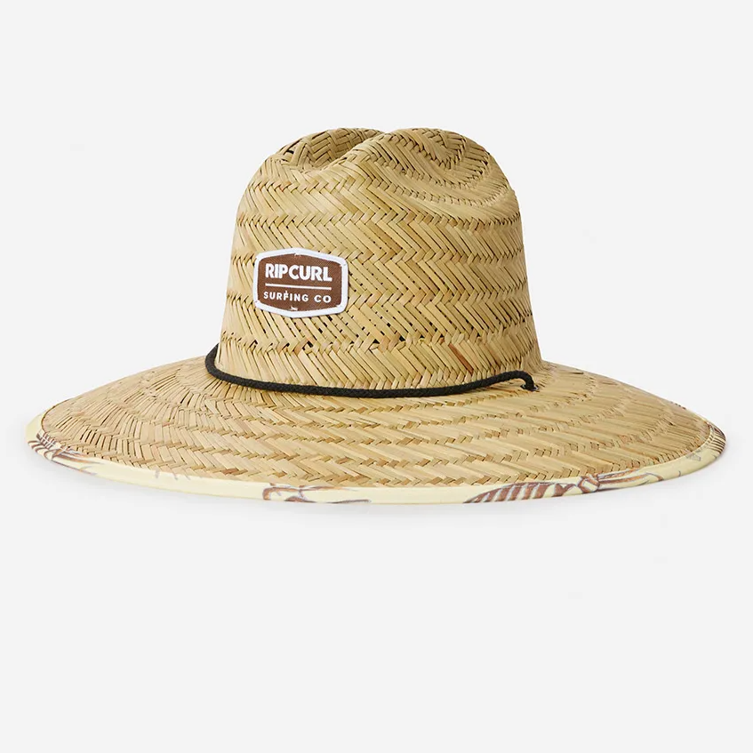 Sombrero Rip Curl Mixed Straw Sun Hat Vintage Yellow