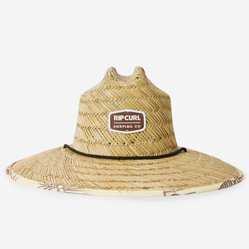 Sombrero Rip Curl Mixed Straw Sun Hat Vintage Yellow