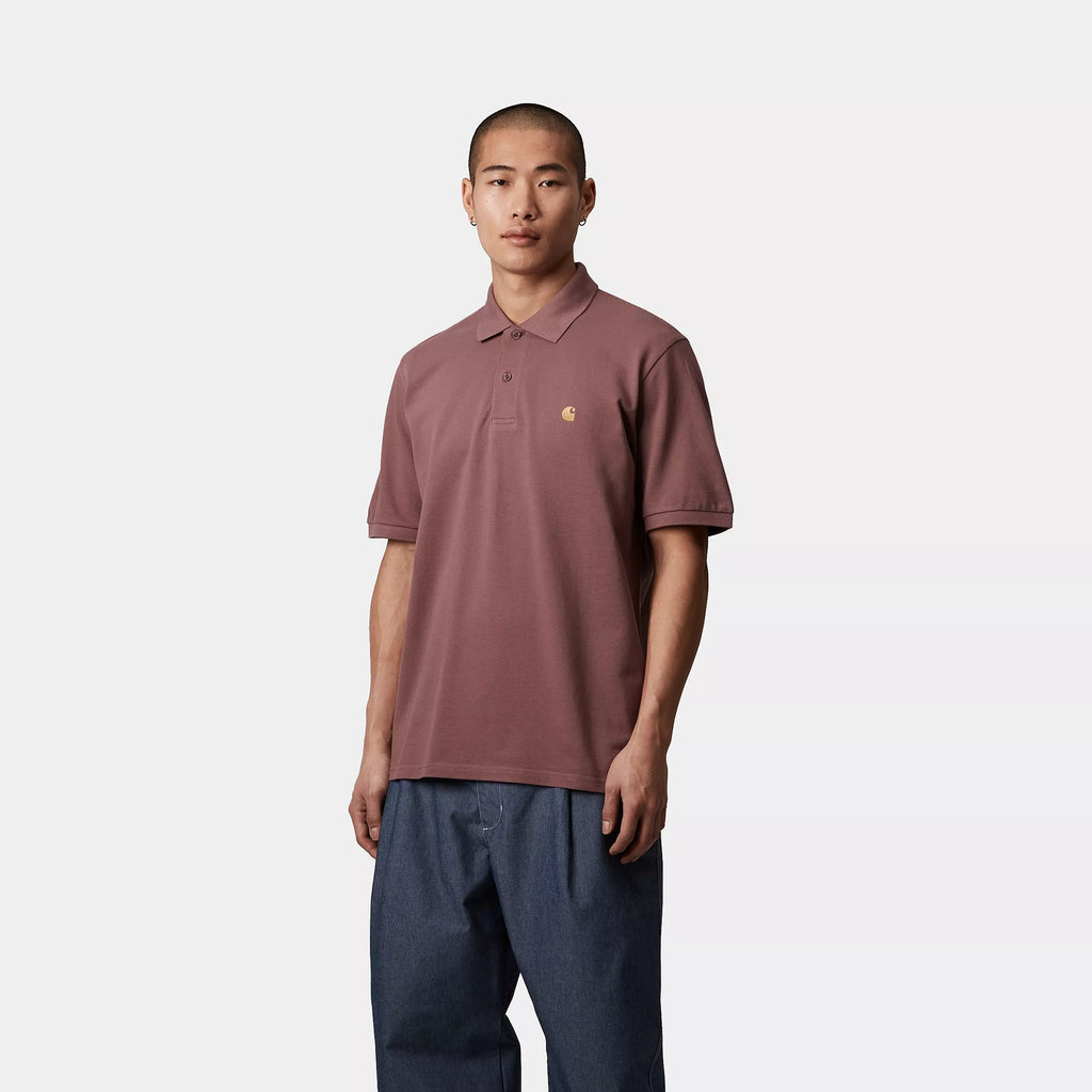 Polo Carhartt Wip Chase Pique Dusky Pink