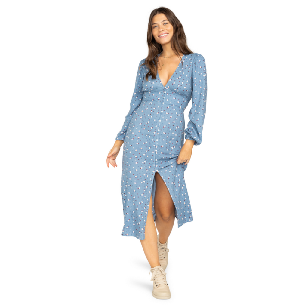 Maxi Vestido Billabong Cool Nights Blue Shadow