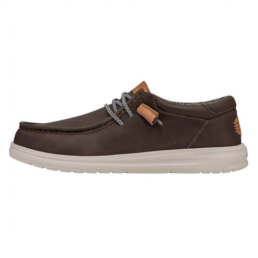 Zapatillas Hey Dude Wally Grip Craft Leather Grey