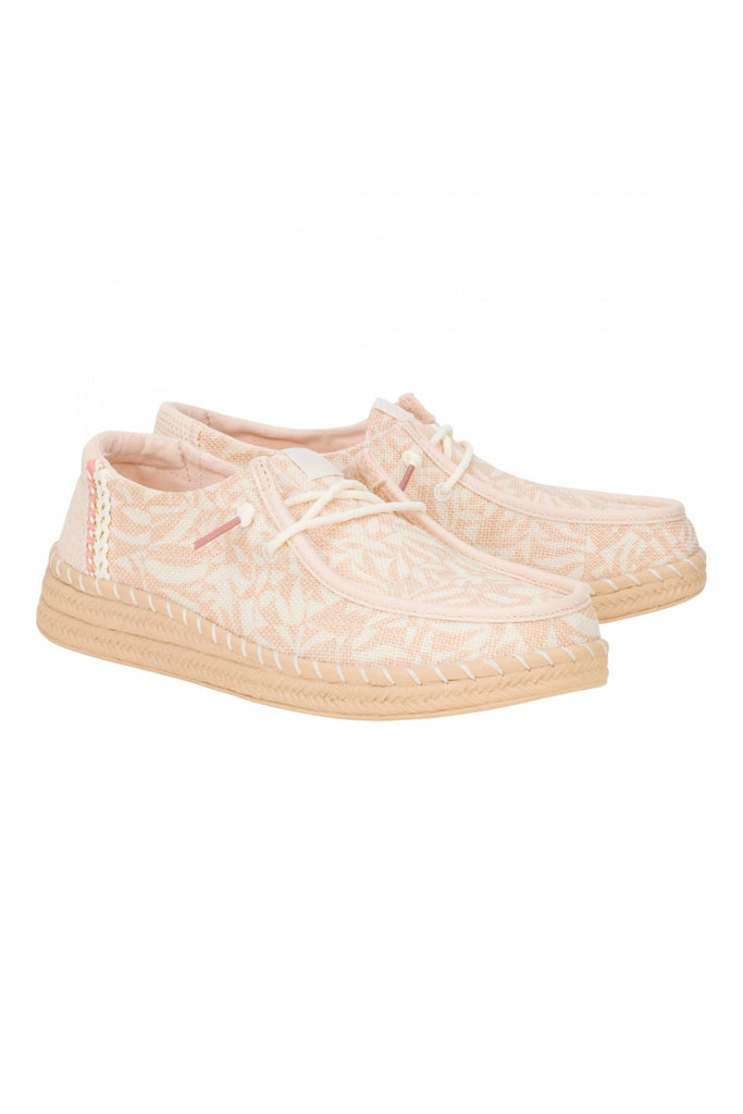 Zapatillas Hey Dude Wendy Espadrille Retro Palm Pale Pink