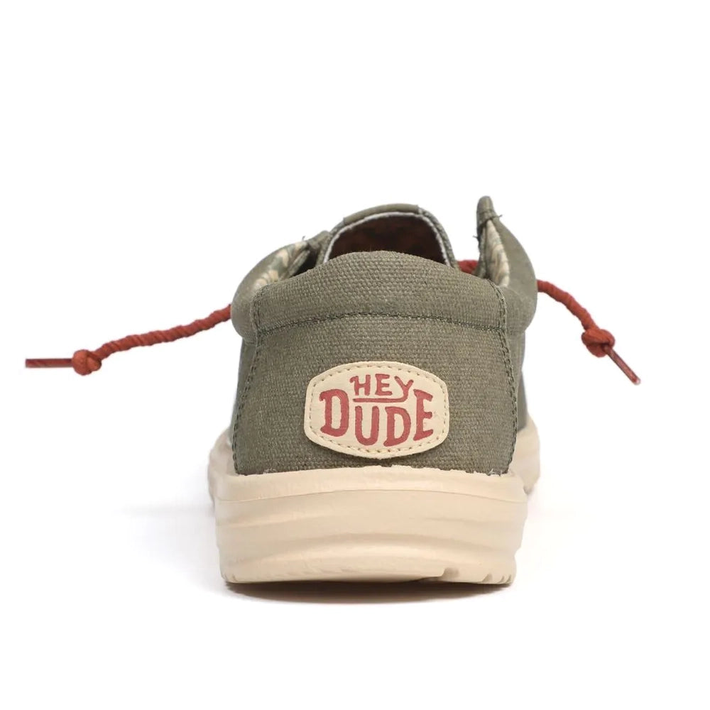 Zapatillas Hey Dude Wally Waxed Canvas Olive